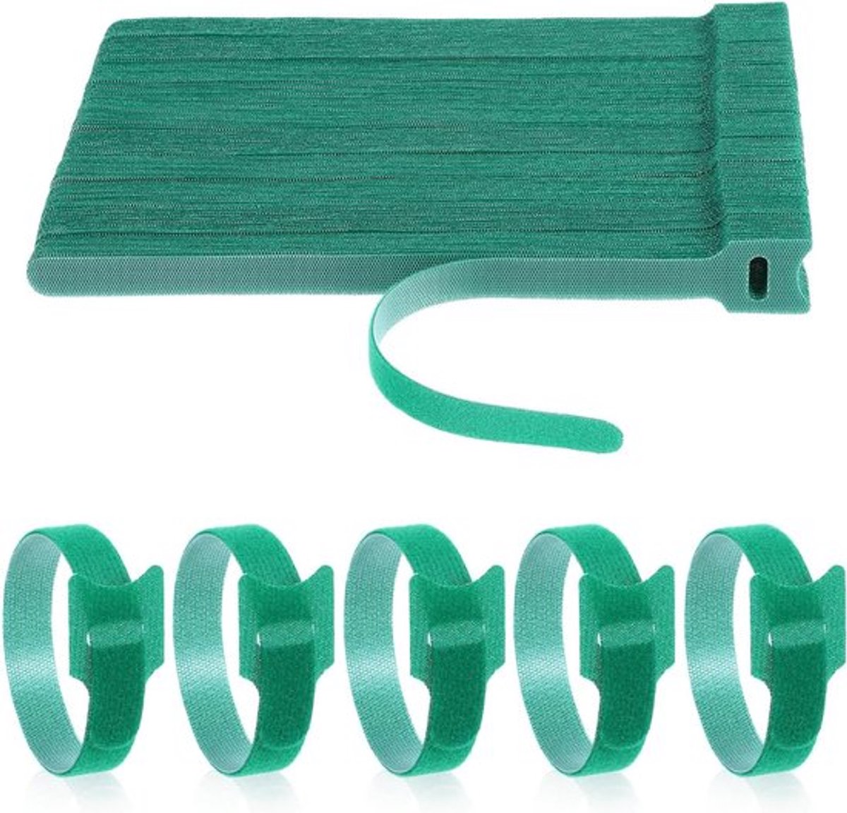 100 stuks verstelbare nylon slingers met ritsen en hangers voor trap, leuning, tuinplanten, kransen, kerstbomen en deuren, ideaal voor vakantie en decoratie