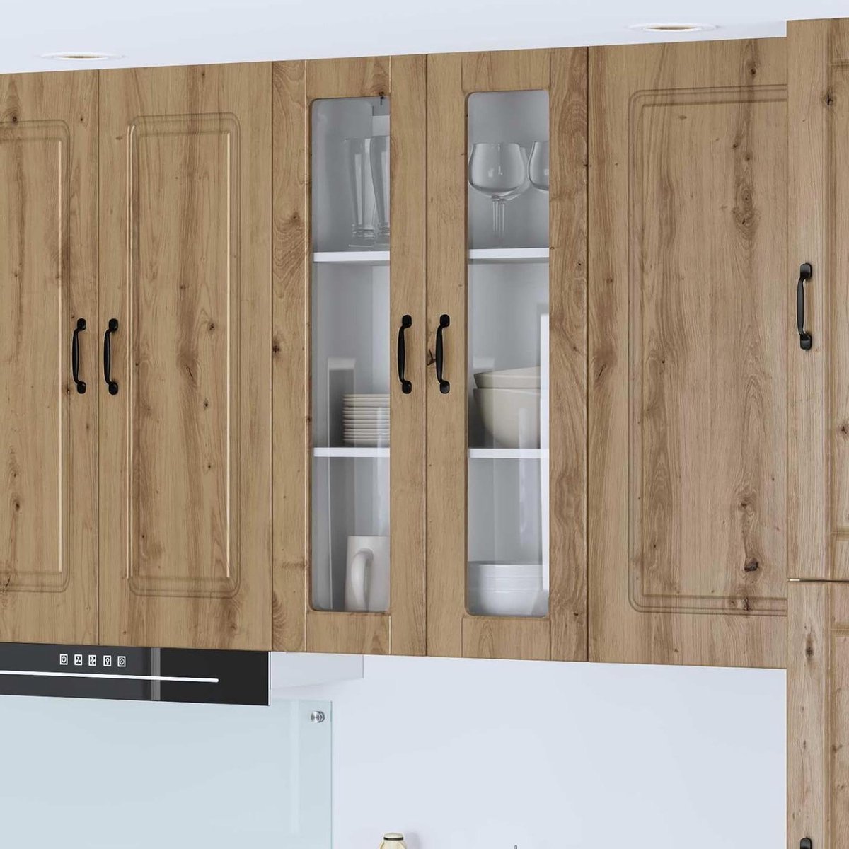 Keukenkast - Hangend opbergmeubel - Keuken organiseren - Modern design - 60 x 31 x 100 cm - Artisan-eiken
