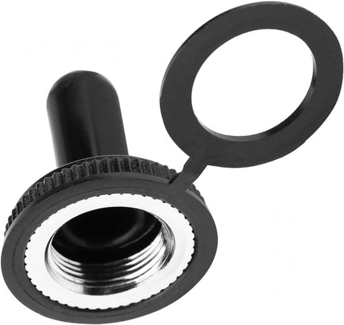 Tuimelschakelaarafdekkingen 20st - 12mm waterdichte rubberen dop zwart - kofferdeksel - schakelaarbescherming
