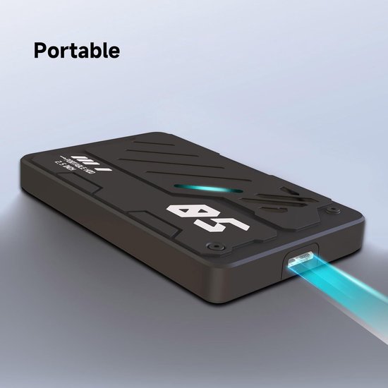 Externe Harde Schijf - Draagbare SSD Mobiele Opslag - Bestanden Opslaan - Aluminium Behuizing - 25 inch - Grijs — afbeelding 2