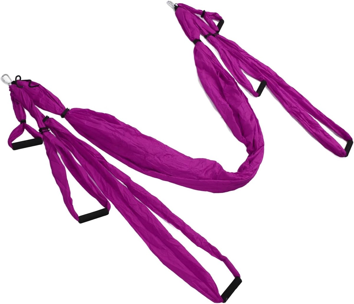 Aerial Yoga Swing Set, Ultrasterke Yoga Hangmat Trapeze met Verlengbanden voor Fitness Binnen en Buiten, Anti-Gravity Sling voor Core Versterking en Stretching