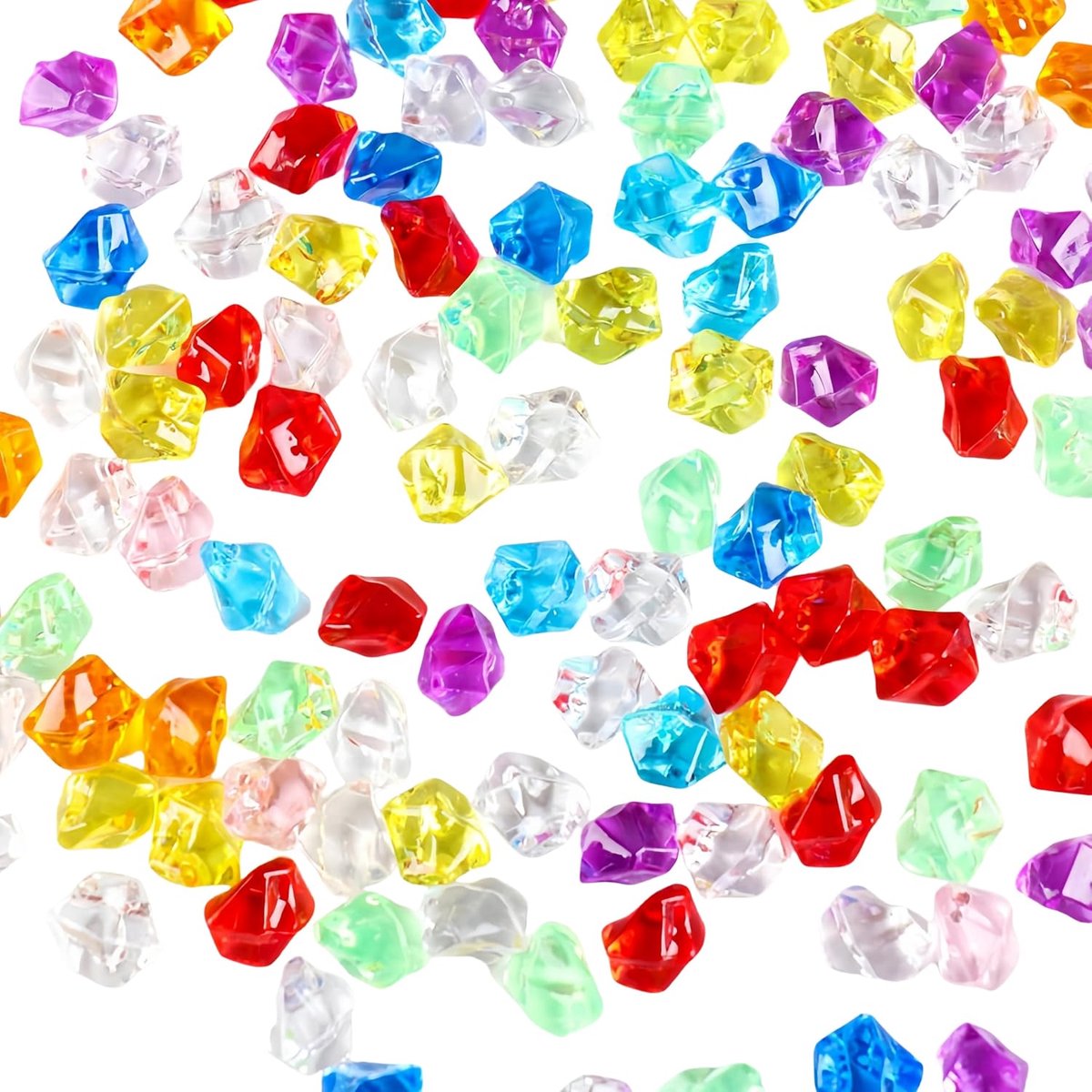 1000 STKS Acryl Kristallen Ijsrotsen Gekleurde Stenen voor Vaas Vulstoffen, Tafel Scatter, Party Favor, Bruiloft Decoratie, Kunst Ambachten (Veelkleurig, 1,5 cm)