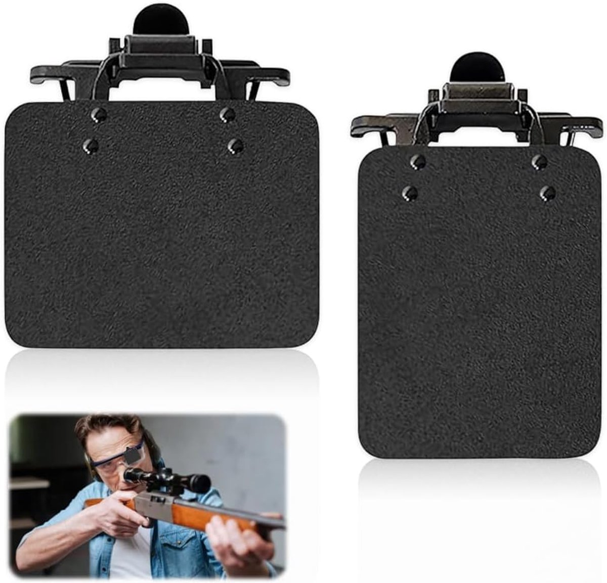 2 stuks internationale standaard Shooting Patch schietbril sportbeschermers | Verstelbare schietbril, oogklep, schietsport, Okkluder Clip doelhulp, voor sportschieten, training, wedstrijd