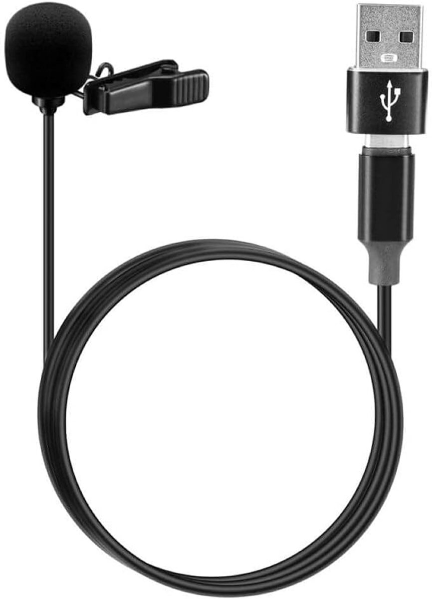 Lavalier microfoon met USB-C - ideaal voor interviews - eenvoudig te bevestigen - SnelShoppen