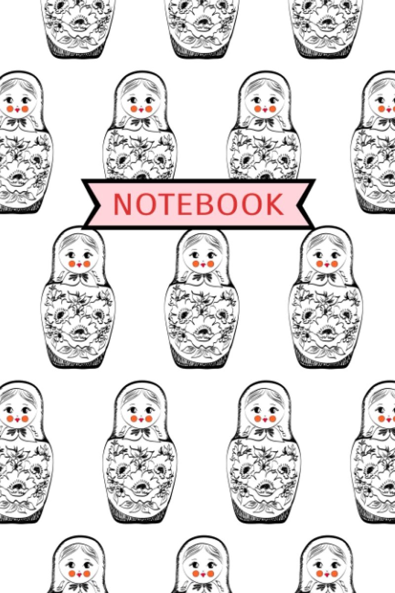 Adorable Nesting Doll/Matryoshka Doll, College Ruled, Lined Notebook