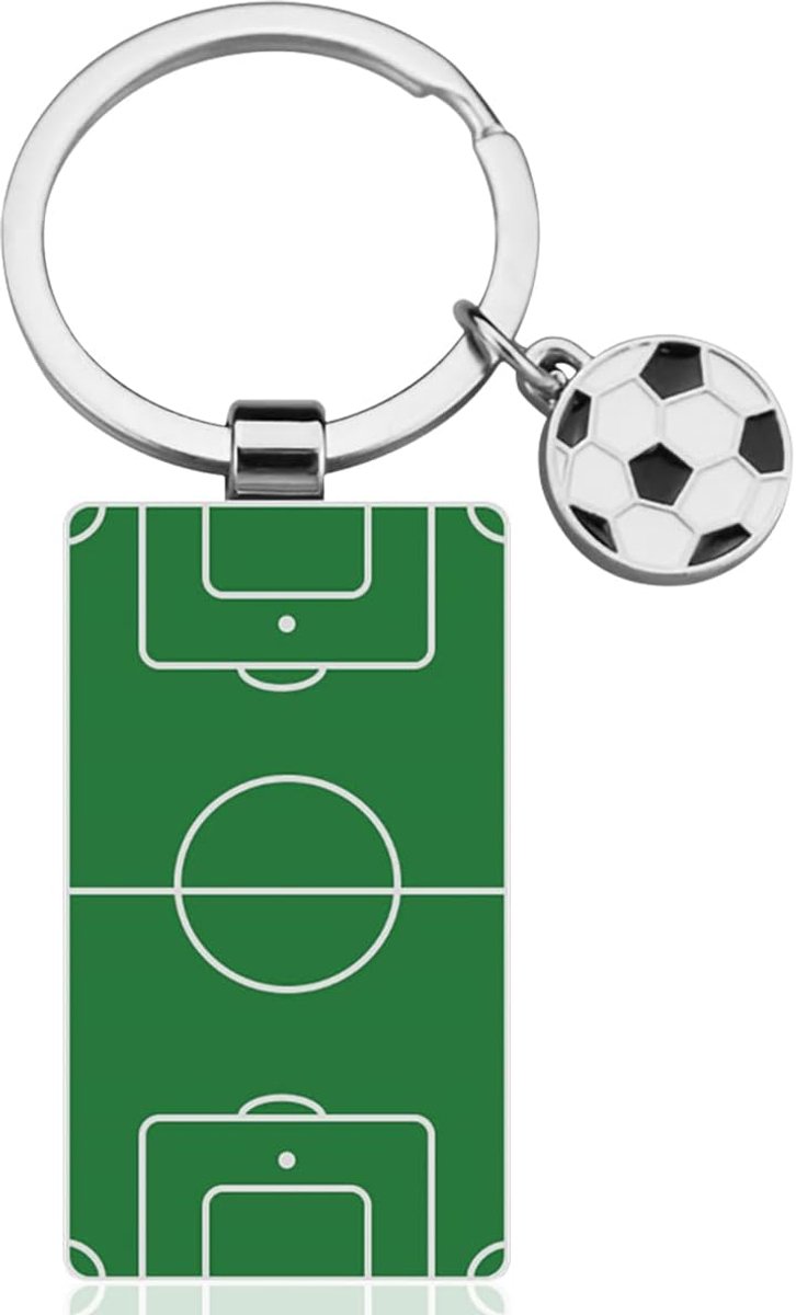 Sleutelhanger met voetbalmotief, cadeau voor voetbalfans, gepersonaliseerde sleutelhanger met voetbalmotief en kristallen, voetbalcadeaus voor jongens