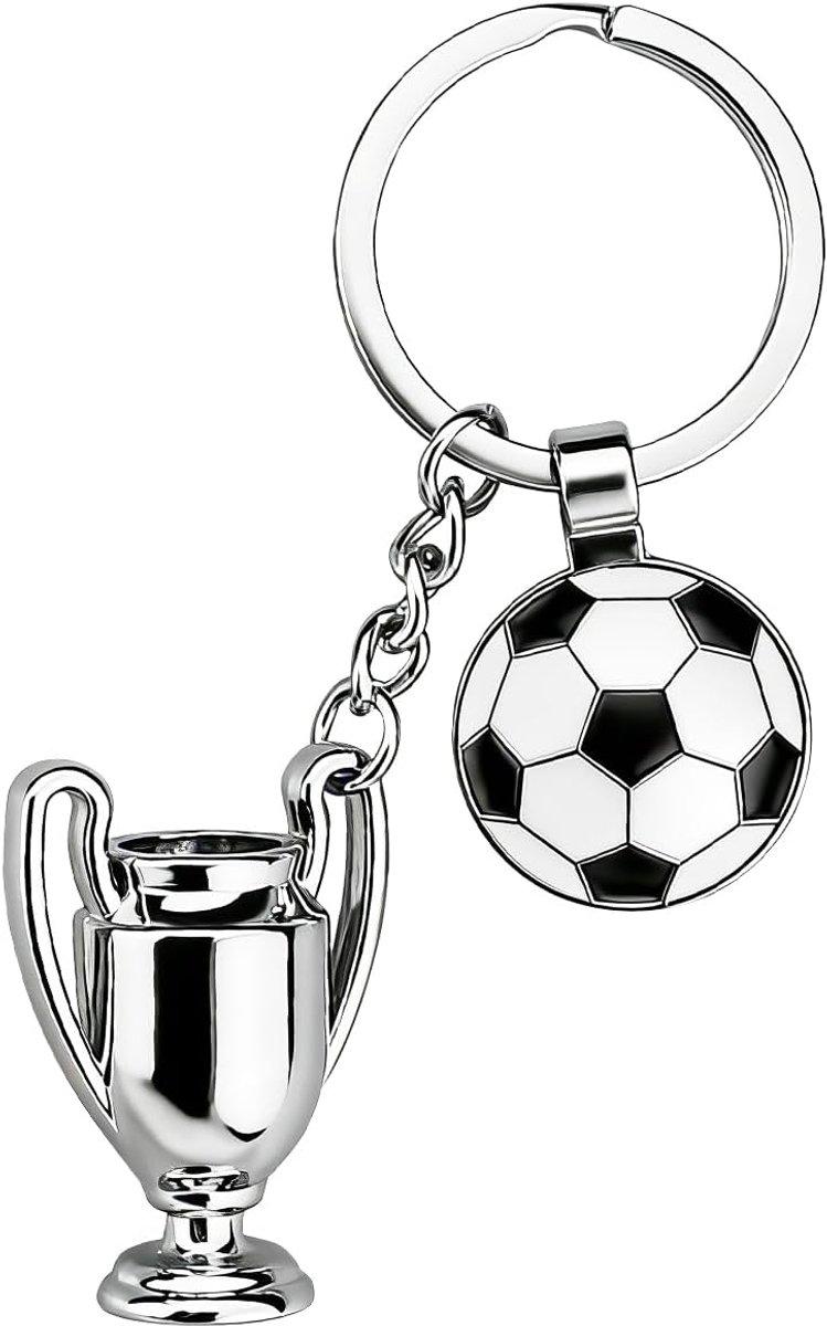 Sleutelhanger met voetbalmotief, cadeau voor voetbalfans, gepersonaliseerde sleutelhanger met voetbalmotief en kristallen, voetbalcadeaus voor jongens