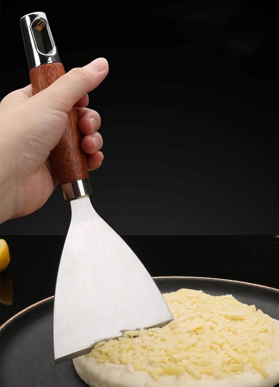 Spatelset, roestvrij staal 430, hamburgerspatel, pannenkoeken-spatel, ideaal voor grill en platte plaat, commerciële kwaliteit — afbeelding 2