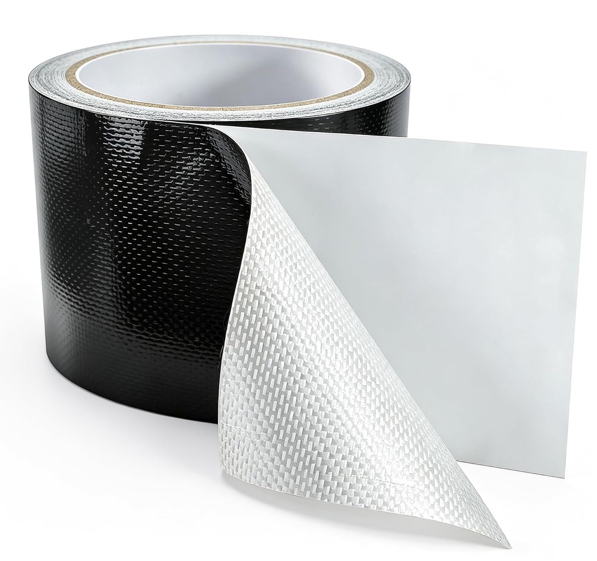 Reparatietape voor dekzeil, patch, canvas, tent, luifel, waterdicht, uv-bescherming, voor dekzeil, vrachtwagen, boot, zeilboot, 7,6 cm x 7,6 m, zwart