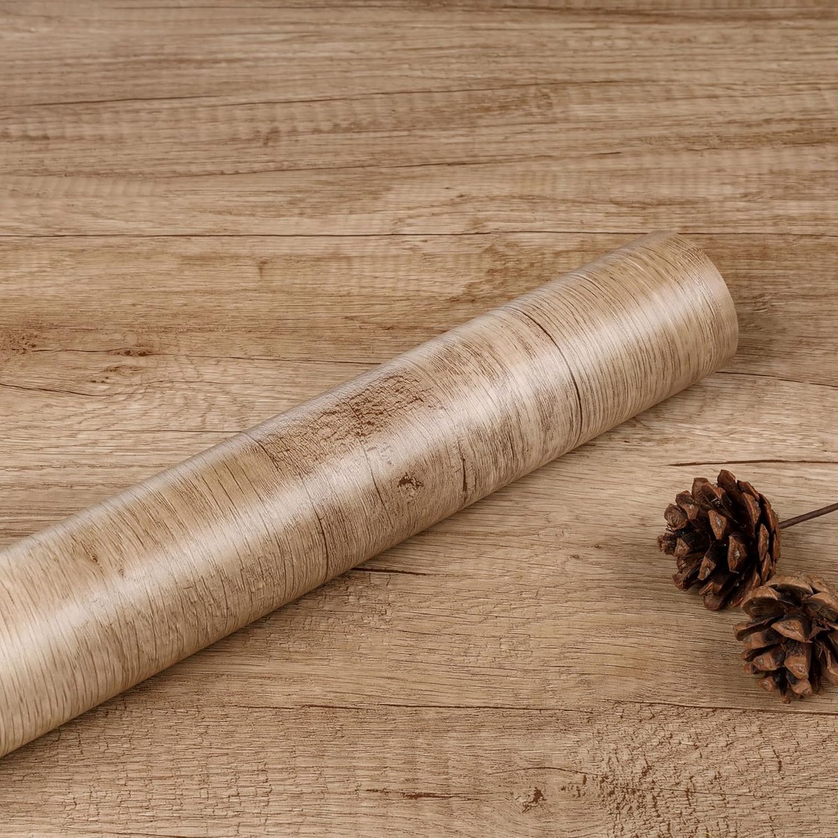 Zelfklevende folie keuken houtlook eiken werkblad folie zelfklevend houtlook lichtbruin 40 cm x 3 m dik zelfklevend behang hout rustiek decorfolie meubels hout voor deuren kledingkast
