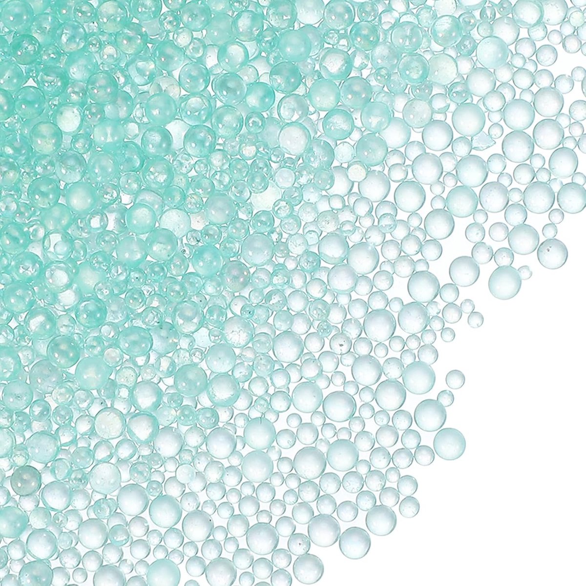 1-3 mm mini glazen bellenkralen 200 g kleine iriserende kralen zonder gat waterdruppelballen voor doe-het-zelf knutselen nail art hars vulstof, lichtgroen