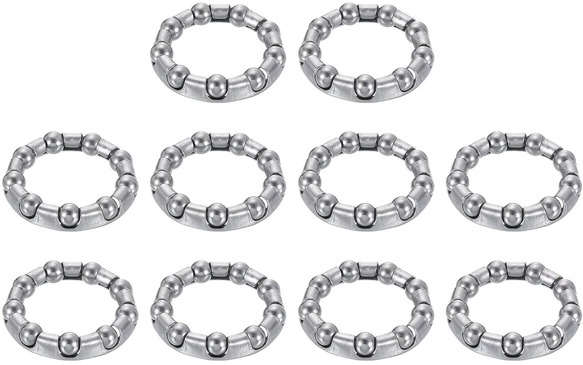 Fietsslinger kogellagers 1/4 inch (6 mm) x 9 kogels, 10 stuks reservekogellagers voor trapas fietsframelagers reparatie
