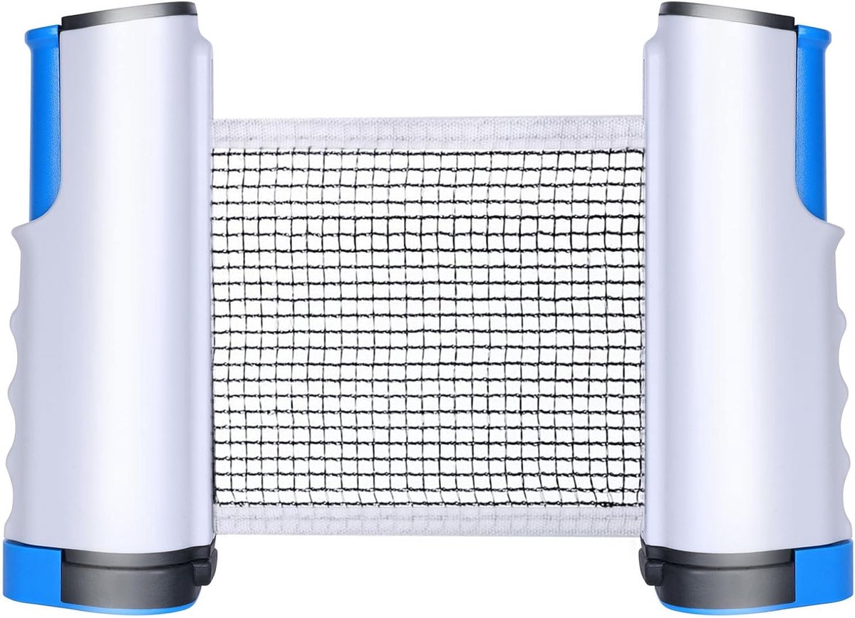 flintronic Intrekbaar tafeltennisnet, draagbaar tafeltennisnet, 170 x 19 cm, vervangend tafeltenniet, perfect voor pingpongtafel, bureau, thuis, keuken of eettafel (blauw)