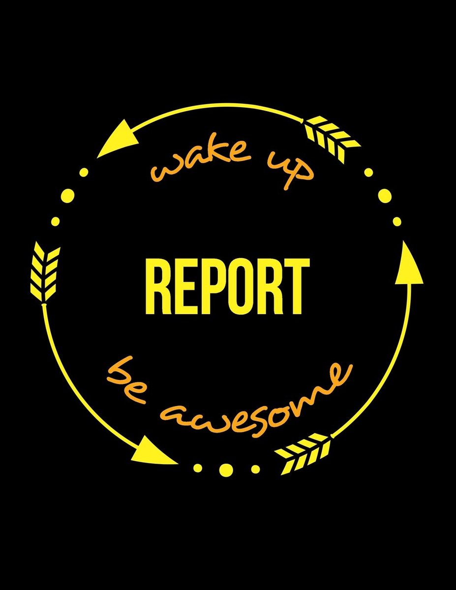 Up Report Be Awesome | Gift Notebook for a Journalist, Wide Ruled Journal