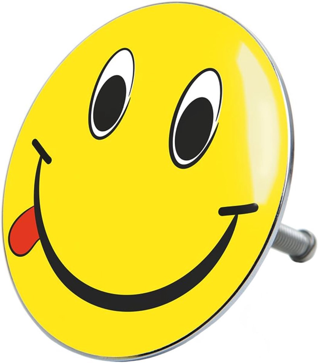 Badkuipstop Smiley, dekt het complete afvoergebied af, hoogwaardig kwaliteit ✶✶✶✶✶