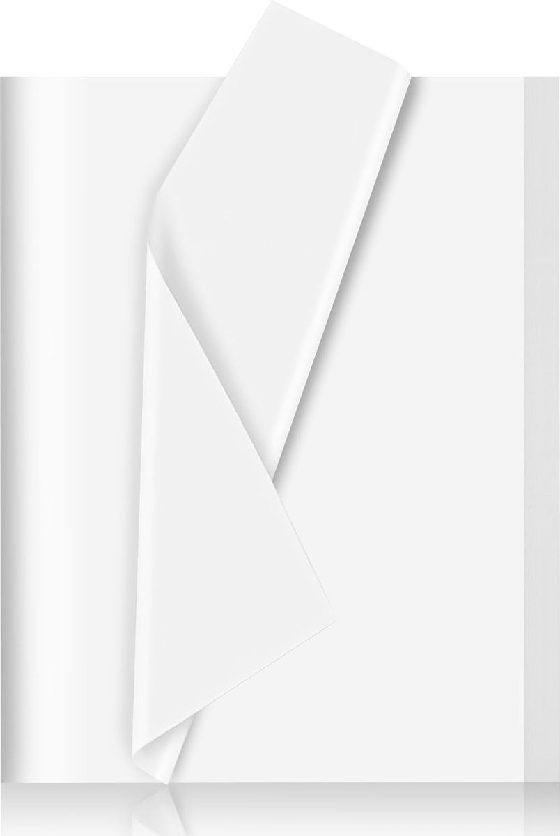 120 vellen zijdepapier, wit, 50 x 70 cm, zijde voor verpakking, tissuepapier, gebruikt voor cadeaupapier, bruiloften, verjaardagen