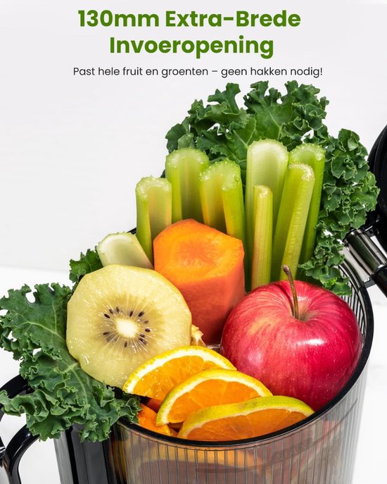 VALI® Sapcentrifuge - 1.8L - Fruit- En Groentesapcentrifuge - Sapcentrifuges - Donkergrijs - 21cm x 20cm x 43cm van Vali — afbeelding 3