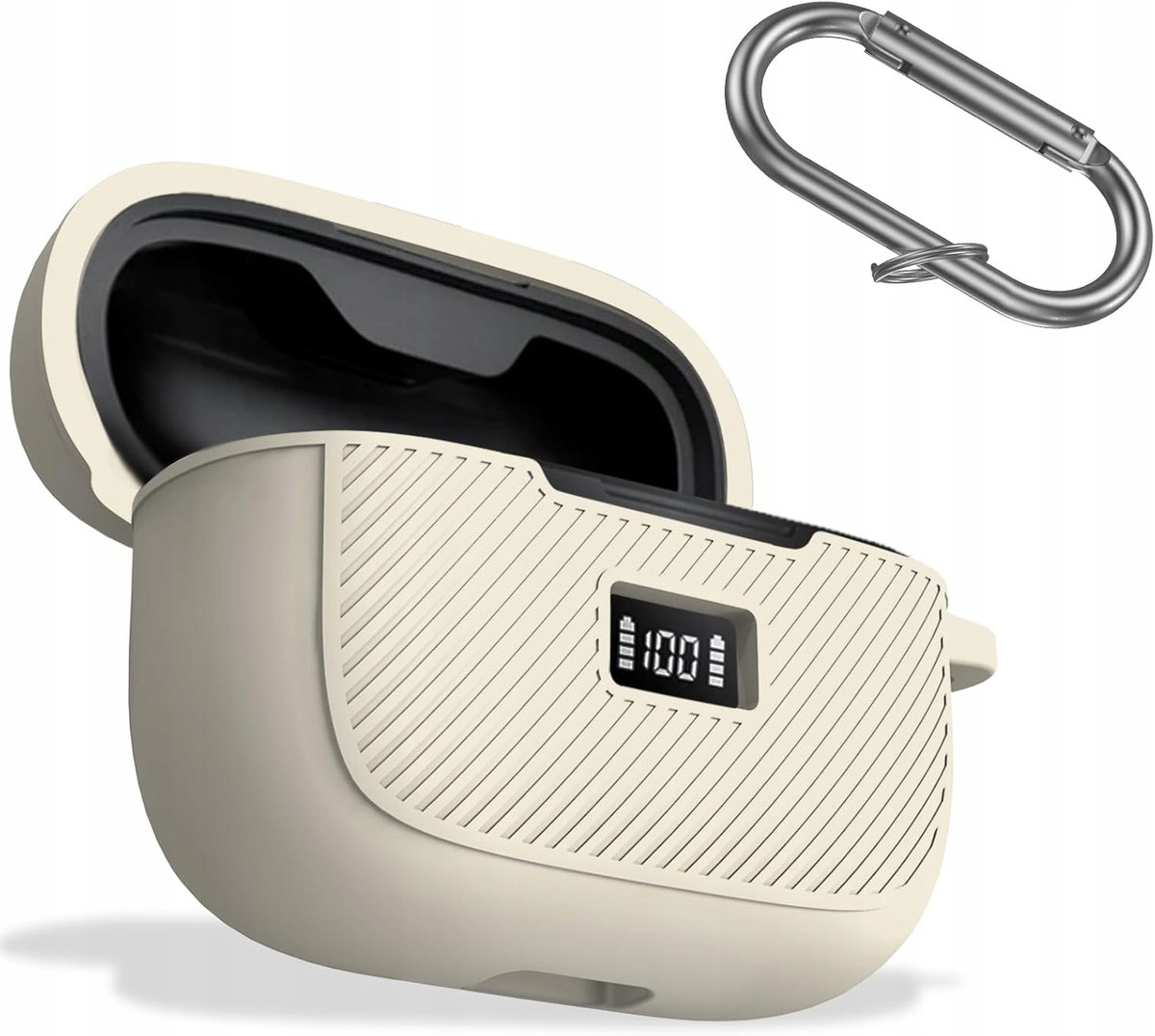 Beige Siliconen Hoesje voor Blackview Airbuds 8