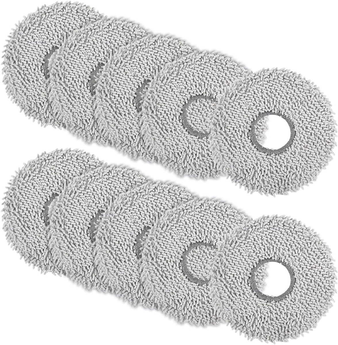 10 stuks microvezel-dweilpads voor Dreame L10s Ultra/L10 Ultra/L20 Ultra/L10s Pro Ultra Heat/X40 Ultra Complete & Xiaomi X10+/X20+ microvezel natte reservemopdoeken, wisserpads, accessoires