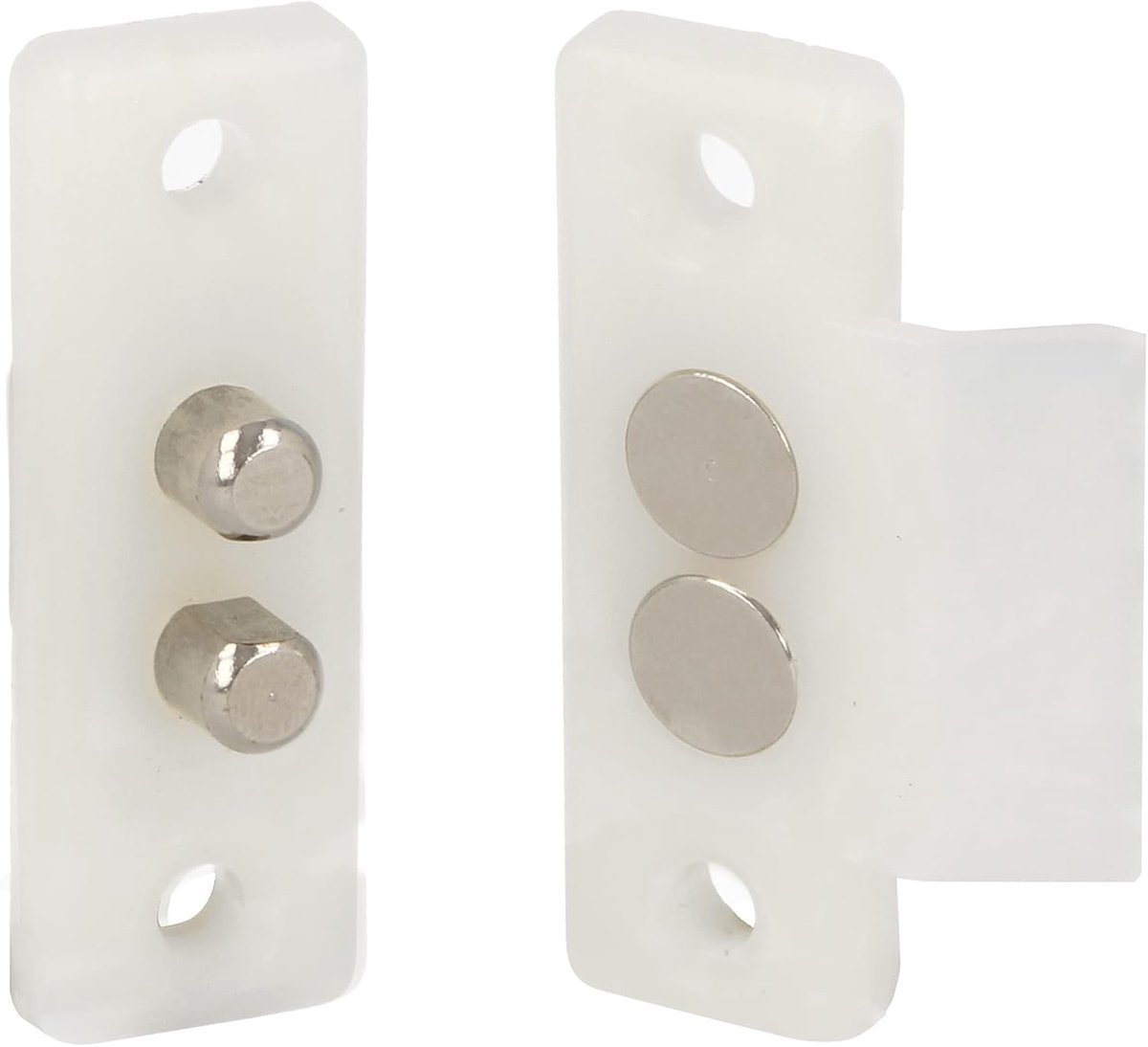 - Deurdoorvoerconnector met 2 aansluitingen, model 2P - Maximale stroomsterkte: 2A - 48 x 16 mm - Laat stroom door terwijl de deur gesloten is - Wit nylon