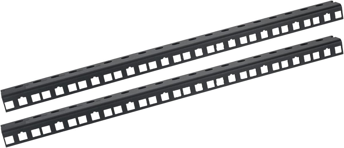 66810-02 rackrail voor serverkast, 2 stuks, 10 inch, 10 HE, zwart