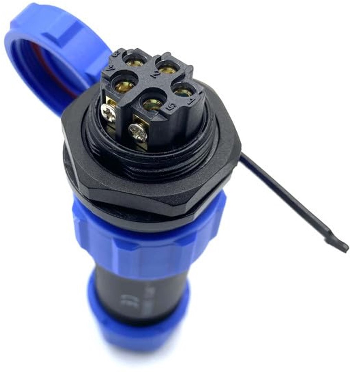 Luchtvaartstekker, SP21, 5-polig, 5-pins, soldeervrije, waterdichte en stofdichte luchtvaartstekker voor buitenlampen, gebruikt 500 V, 30 A (12 AWG kabel met