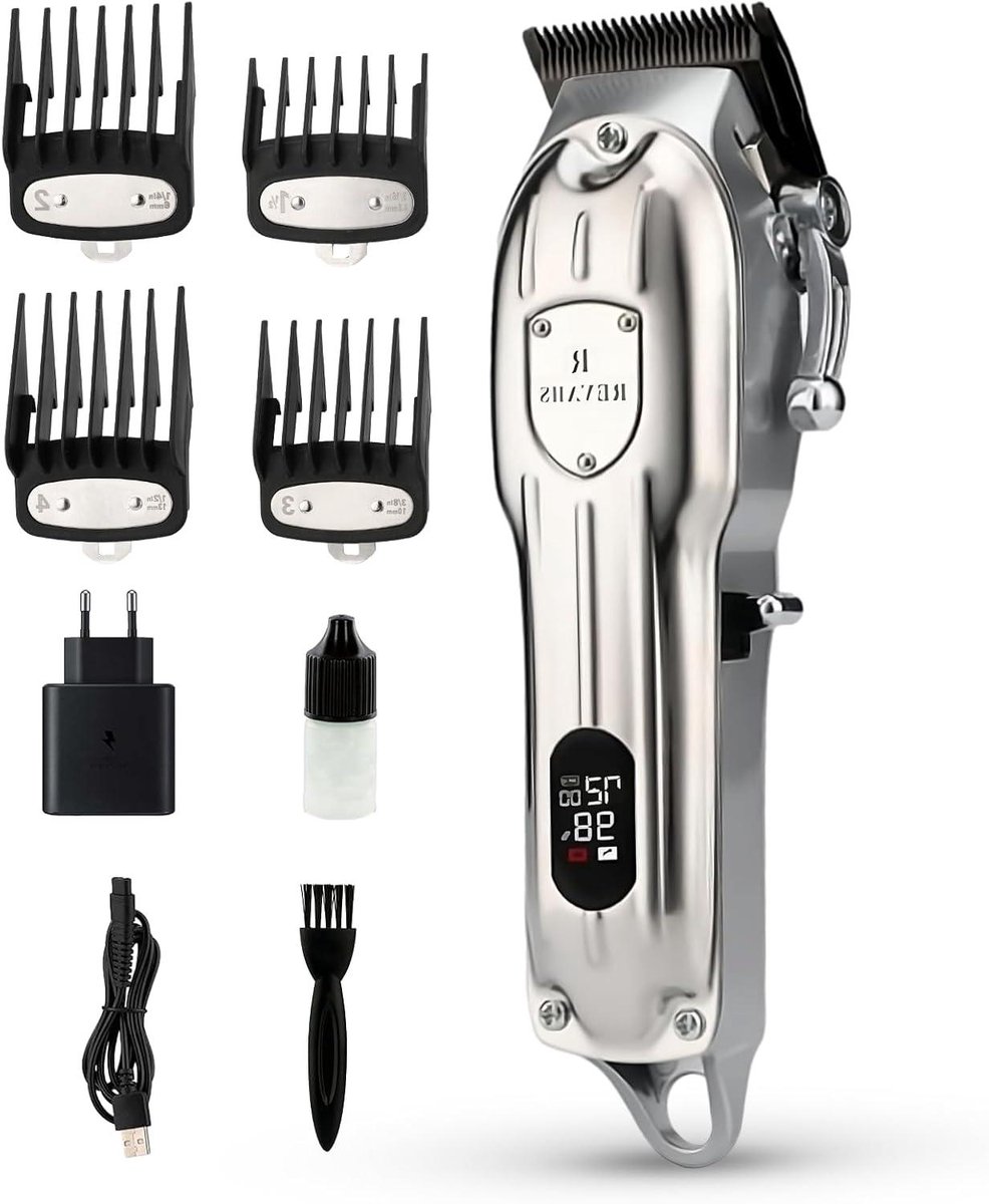 Draadloze Tondeuse - Baardtrimmer Trimmer - Haar Knippen - Zelfslijpende Keramische Messen - 18 cm - Zwart
