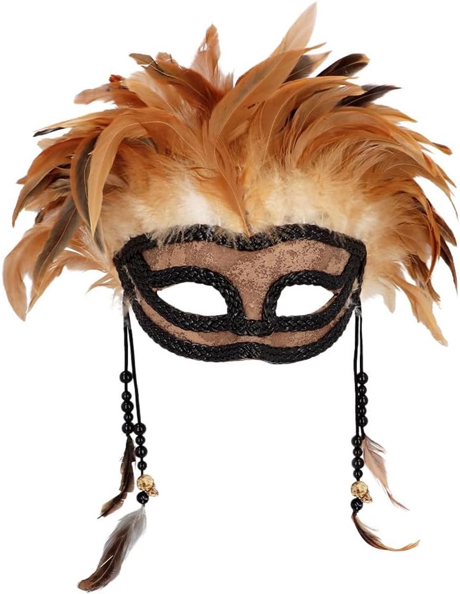 - Voodoo-halfmasker | Horrormasker voor Halloween, carnaval en griezelige kostuums