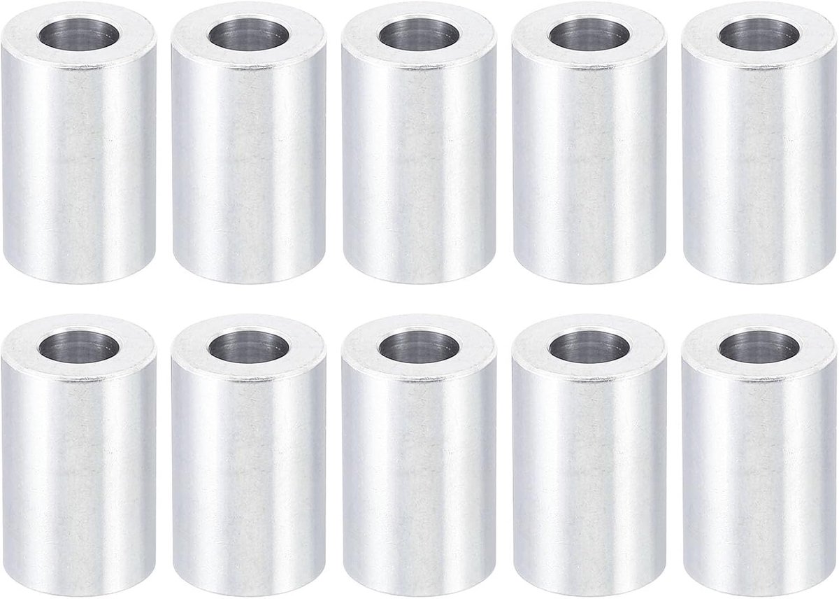 M8 Aluminium Spacers, 10 Stks Metalen Spacer Aluminium 8.2mm ID x 16mm OD x 25mm L Aluminium Spacer Schroef Standoff Ronde voor 5/16 "of M8 Schroefbouten