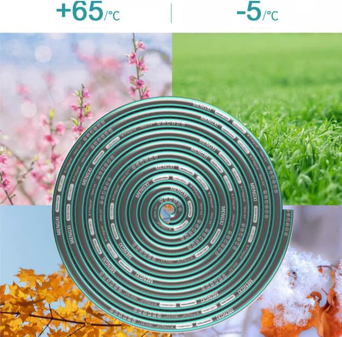 Hogedruk Tuinslang - PVC Slang Irrigatieslang - Tuin Besproeien - 3-Laags Versterkt - 12 mm (1/2 inch) - Rood met grijs – foto 5