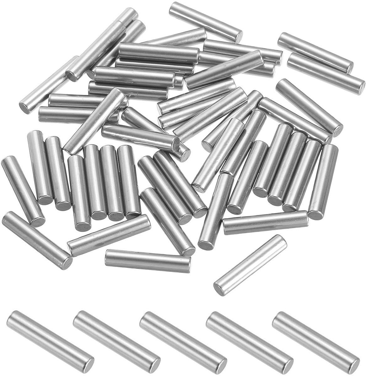 Metalen spinelli 5 x 25 mm, 30 stuks 304 roestvrij staal, plankhouders, bevestigingselementen voor boekenkasten, planken, kasten, positioneringscomponent, zilver
