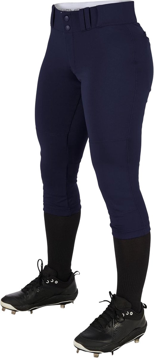 Dames toernooi traditionele laagbouw polyester softbal broek, XX-Large, marineblauw