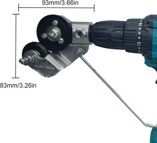 Metaalsnijder Opzetstuk - Plaatmetaal Knipper - Metaal Bewerken - Precisie Snijden - Universeel Model - Zilver — afbeelding 5