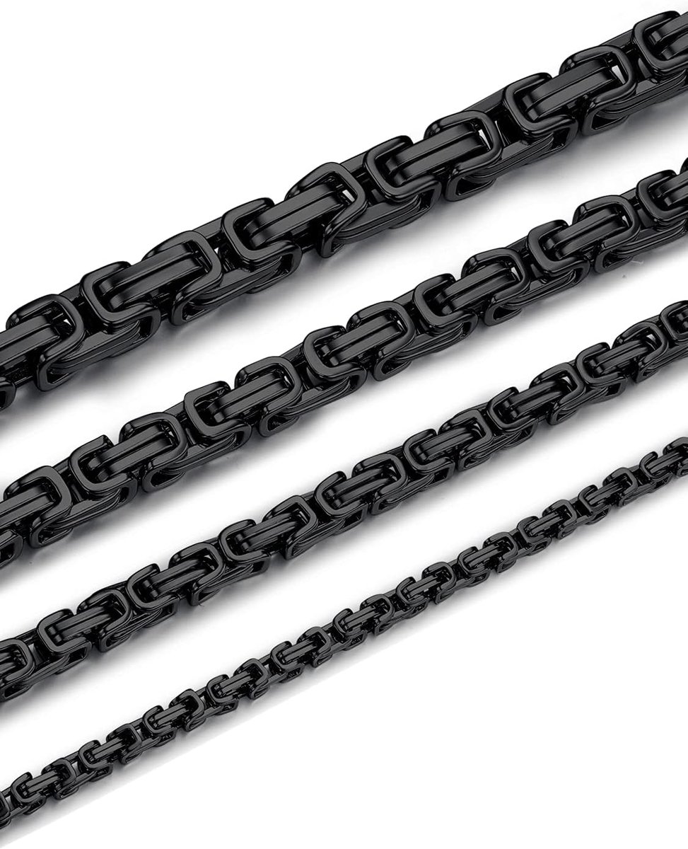 4/6/8/10mm Halsketting Roestvrij Staal Heren Ketting