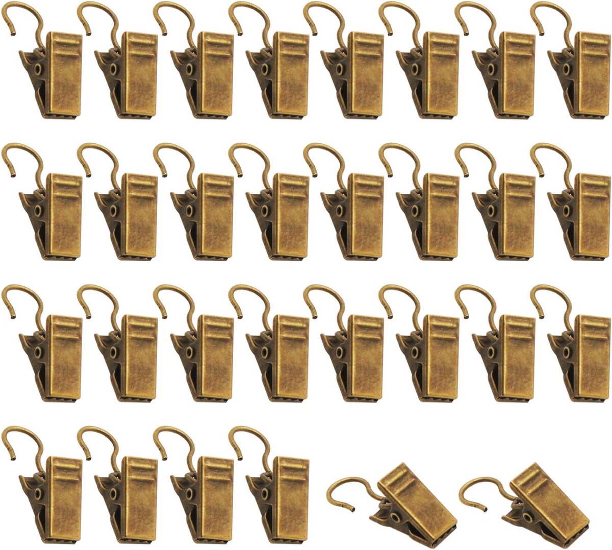 80 stuks antiek messing kleine zware haak clip set gordijnclips metalen gordijnhangers clips voor kunst ambachtelijke fotoweergave binnen buiten decoratie