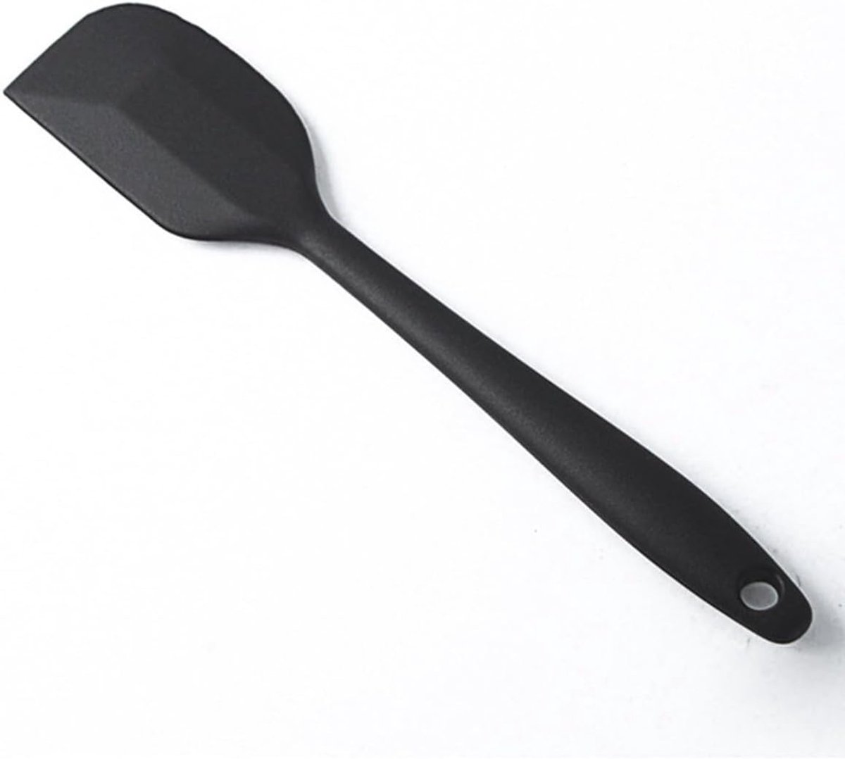 Silicone spatula 21 cm - zwart - hittebestendig - ideaal voor bakken - SnelShoppen