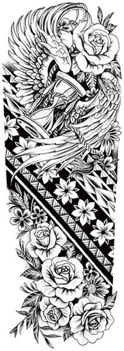 Tijdelijke sleeve tattoo Island Angel 3 dagen