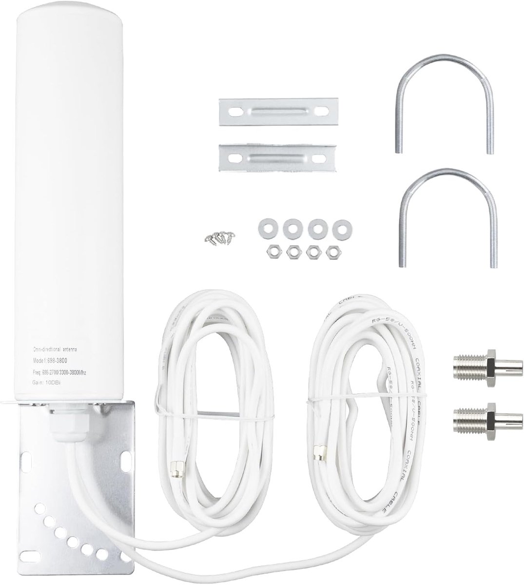 4G 5G LTE antenne Outdoor 10dBi 698-2700 3300-3800MHz WiFi SMA stekker RG58 kabel 5 m SMA bus naar TS9-stekker adapter hoge versterking 3G 4G LTE OmniDirectional