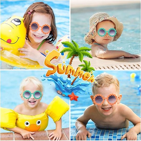 Zonnebrillenset 6 kleuren madeliefjes zonnebrillen voor buitenfeesten strandfeesten — afbeelding 5
