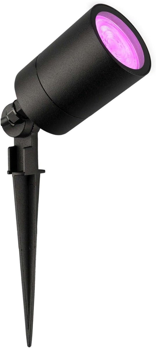 LED Prikspot met grondspies 1m smart RGB 4.9W GU10 waterdicht IP65 | App bediening kleurwissel en scenes voor tuin terras paden en accentlicht