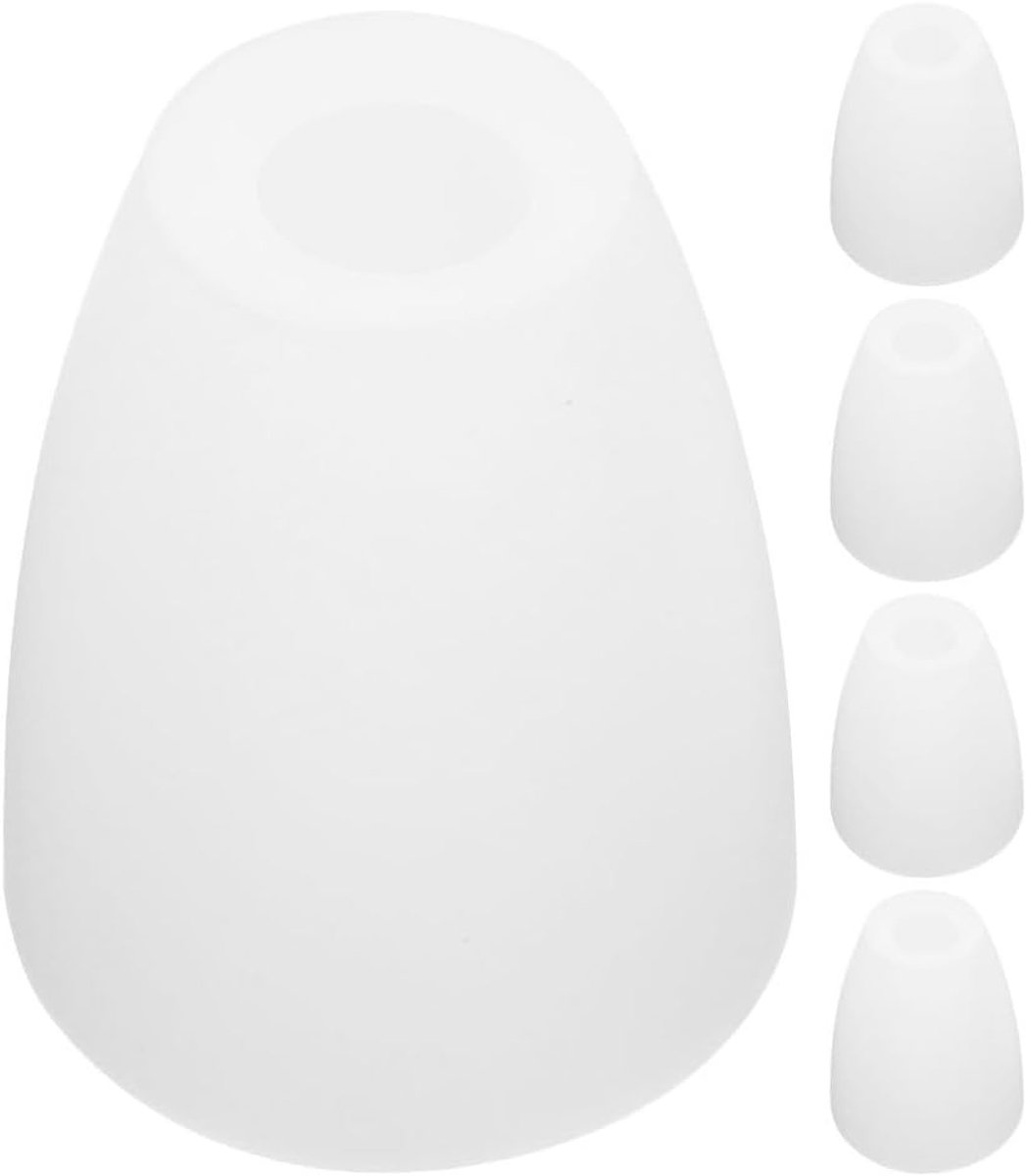 5st Lampenkap van Kunststof Lampenbescherming Kleine Lampenkap Bureaulampenkap Bescherming voor Gloeilampen Vervanging van Wandlampenkap Huishouden Wit Kandelaar Plastic