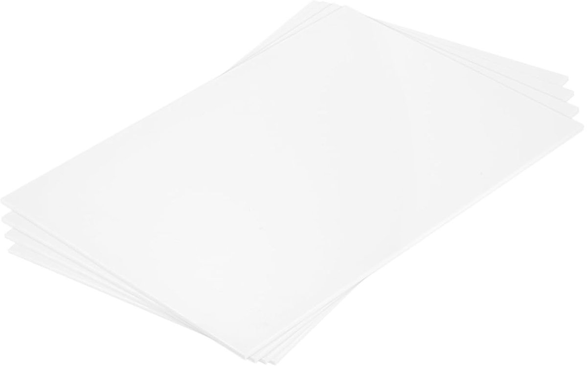 ABS kunststof plaat 30,5 x 20,5 cm x 0,08 inch ABS styreenplaten voor de bouw van modellen DIY handwerk paneel wit 4 stuks
