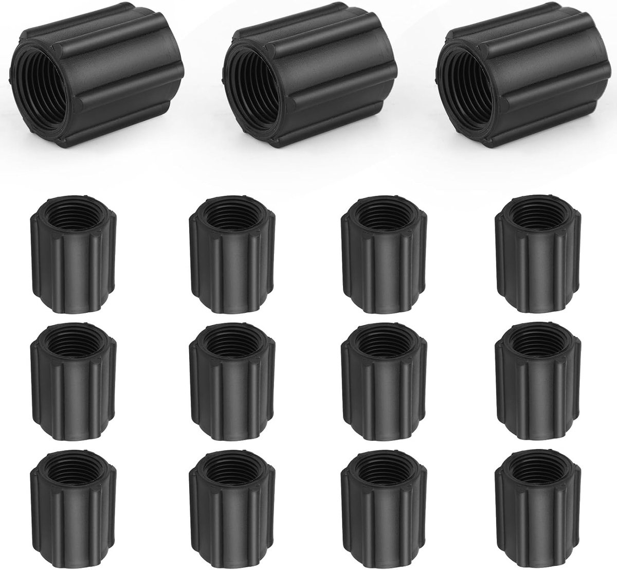 15 Stuks 1/2 inch NPT Dubbele Binnendraadkoppeling, Kunststof Verlengstuk Sproeierleidingen Aansluiting voor Druppelirrigatiesystemen voor Tuin en Gazon