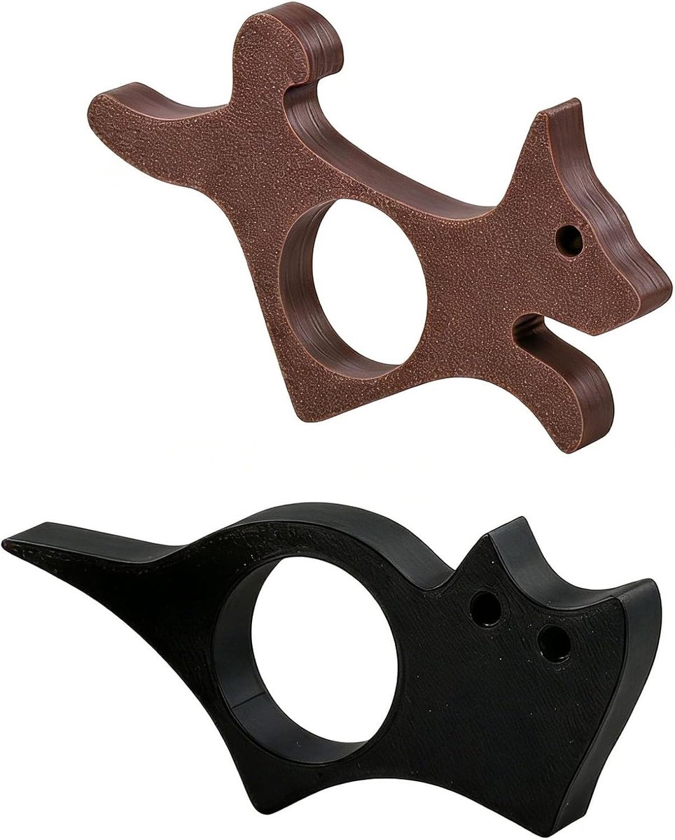 2 stuks zijhouders met duimring, kat bladwijzer met duimhouder, schattige boekaccessoires in kattenvorm, perfect cadeau om handsfree te lezen