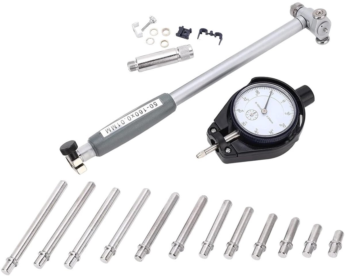 Binnendiameter meetklok, binnendiametermeter, zeer nauwkeurig meetgereedschap van aluminiumlegering, 50-160 mm, Standaard