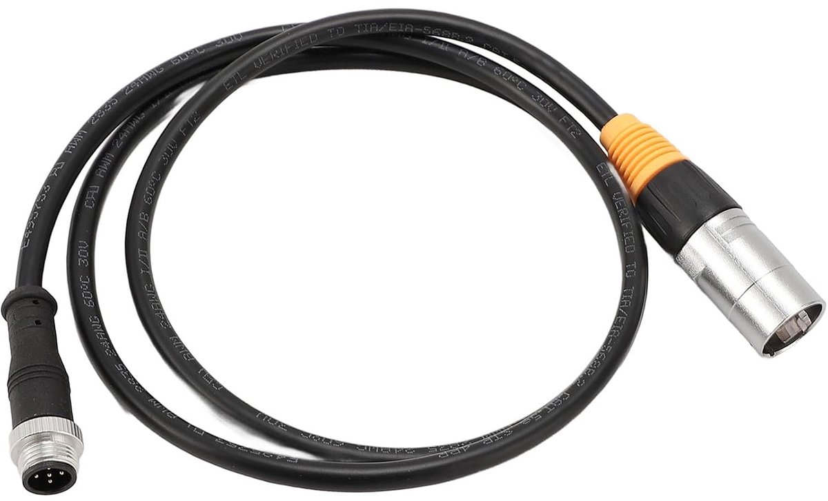 5-pins Mannelijke Connector, M12 5-pins Naar RJ45 Ethernet-kabel Industrieel Veld Bekabelbaar Ethernet-kabelsamenstel Afgeschermde Patchkabeldraad voor Industrieel Ethernet