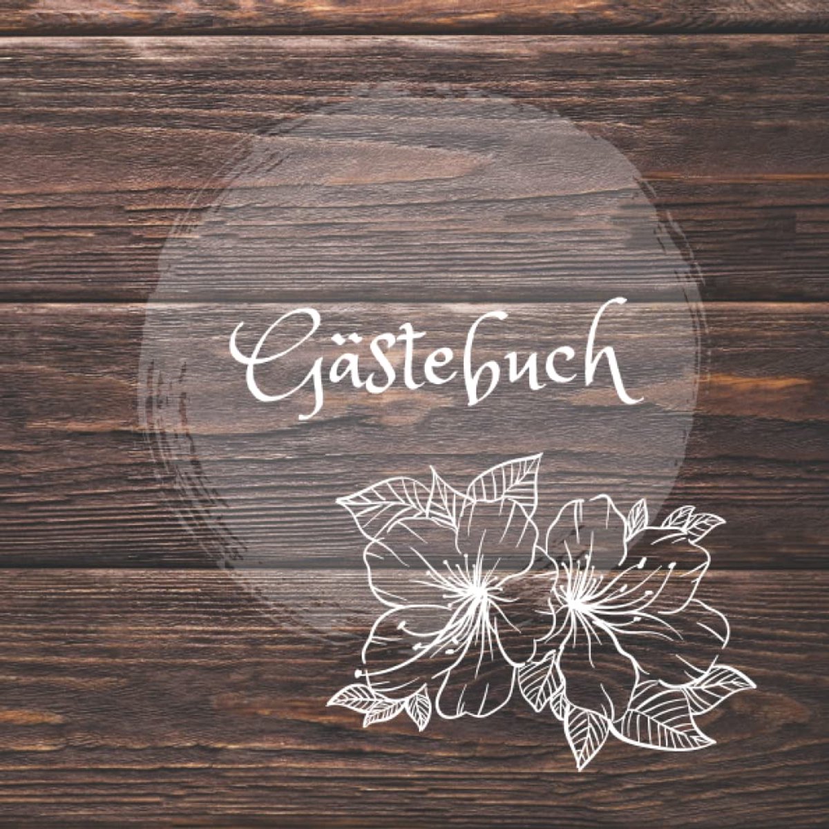 Ferienhaus, Ferienwohnung, Hotel, AirBnB, 100 Seiten blanko, Holz Holzoptik rustikal, quadratisch: Für Bed an Breakfast, Gästehaus, ... Gasthof, Übernachtungsgäste, Jugendherberge