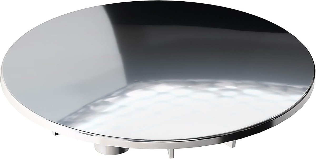 Kunststof afdekking Ø 115 mm | Kleur: Chroom | Compatibel met Tempoplex lediging, vervangt model 6964.0