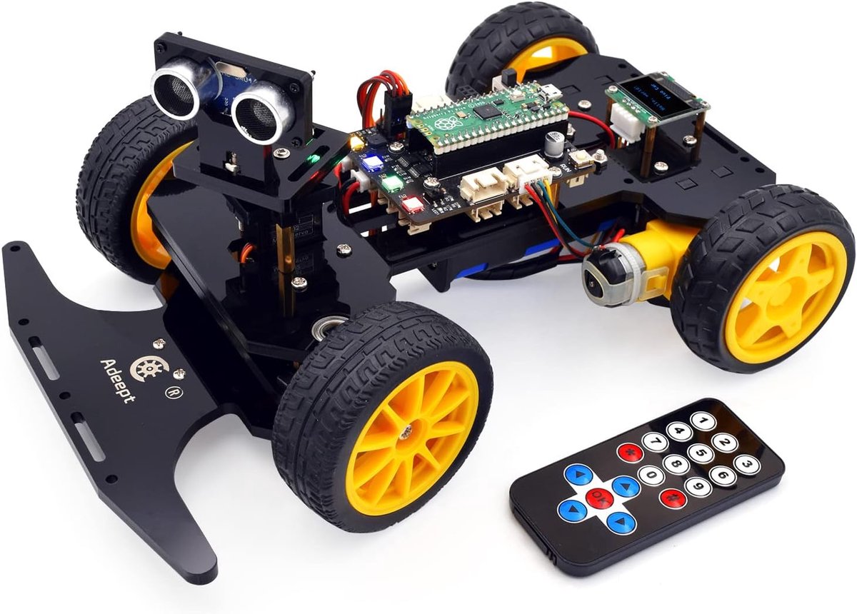 Robotauto Kit voor Raspberry Pi Pico - Slimme DIY Educatieve Set - Inclusief Tutorials - Leer programmeren en bouwen - ShopVlot