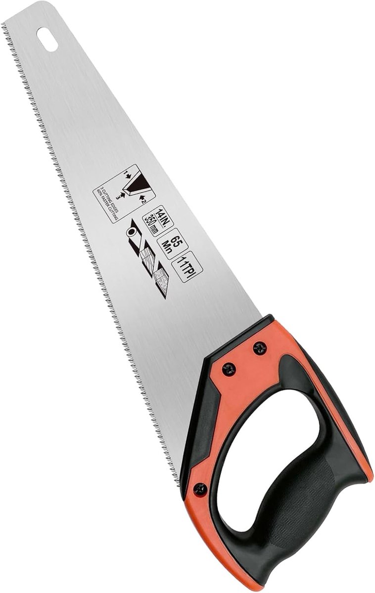Handzaag 14 Inch - Houten handzaag - Antislip ergonomische handgreep - Sneller zagen met scherpe tanden - ShopVlot